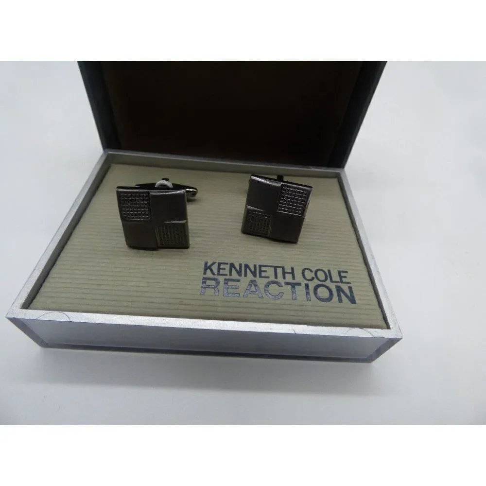 A pair of Kenneth Cole Reaction Square Metal Cufflinks